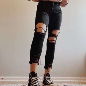 BLACK DESTROY SKINNY JEANS